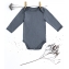Боди AmaroBaby Nature длинный рукав графит 56