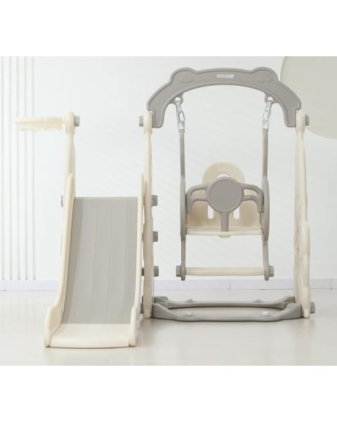 Горка с качелями UNIX Kids Car Grey