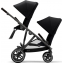 Прогулочная коляска для двойни Cybex Gazelle S шасси Taupe, Deep Black (Черный)