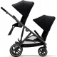 Прогулочная коляска для двойни Cybex Gazelle S шасси Taupe, Deep Black (Черный)