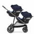 Коляска для двойни 3 в 1 Cybex Gazelle S шасси Taupe, Deep Black (Черный)