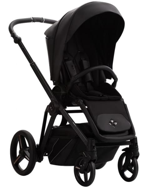 Детская коляска Bebetto Monti Pro 2 в 1 01 Dark (черная кожа)
