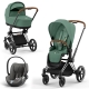 Cybex Priam IV 3 в 1 шасси Chrome Brown, Leaf Green (Зеленый) + Cloud T i-Size