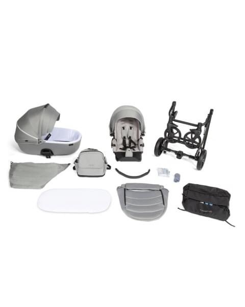 Детская коляска Noordi Fjordi V2 + Terra i-Size 3 в 1 Shadow grey кожа