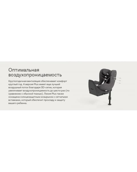 Автокресло Cybex Sirona T Plus i-Size (0-18 кг), Mirage Grey (Серый)