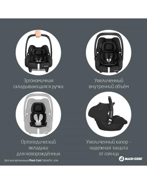 Автокресло Maxi-Cosi CabrioFix i-size Essential black черный