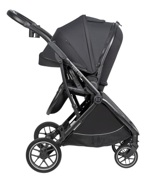 Детская прогулочная коляска Farfello Fest Lux Угольно-черный/Carbon black FL-12 черная рама