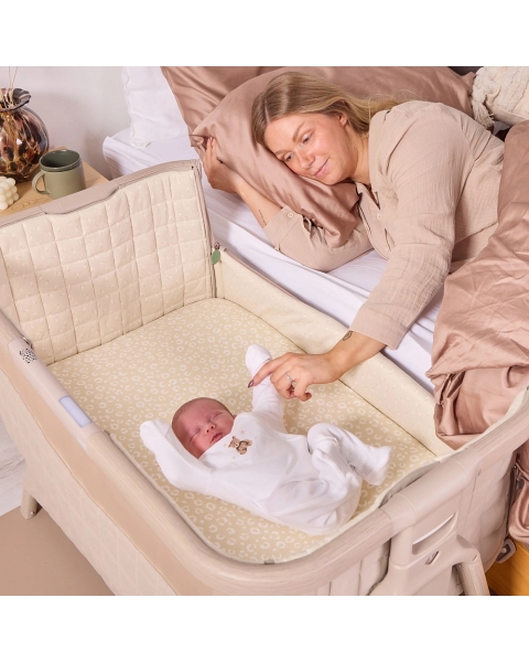 Колыбель приставная Tutti Bambini CoZee Air 2 с колесами Soft Walnut/Cocoa