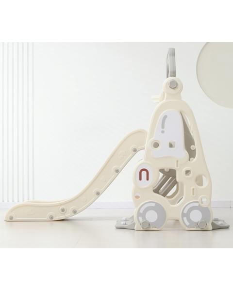 Горка с качелями UNIX Kids Car Grey