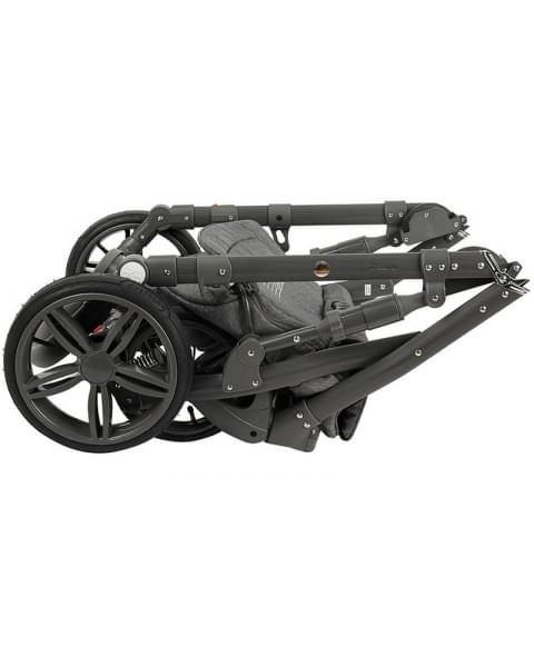 Детская коляска Adamex Encore 3 в 1 X01 (СЕР.LEN+СВ.СЕР.РОМБ.КОЖА+КРАСН.КОЖ.ОТДЕЛКА)