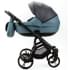 Детская коляска Adamex Lanti Deluxe 2 в 1 LN-SD42 (Т. СЕРАЯ. КОЖА + СЕРО-ГОЛУБ.КОЖА)