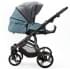 Детская коляска Adamex Lanti Deluxe 2 в 1 LN-SD42 (Т. СЕРАЯ. КОЖА + СЕРО-ГОЛУБ.КОЖА)