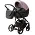 Детская коляска Adamex Lanti Deluxe 3 в 1 LN-SD106 (СИРЕНЕВ.КОЖА + ЧЕРН. КОЖА)