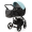 Детская коляска Adamex Lanti Deluxe 3 в 1 LN-SD111 (СВ.БИРЮЗОВАЯ.КОЖА + ЧЕРН.КОЖА)
