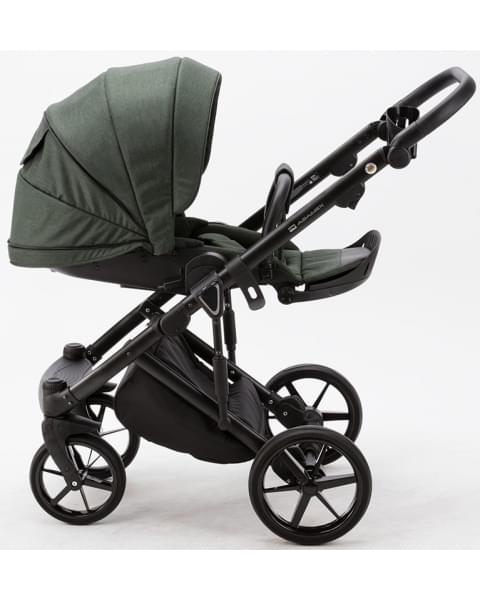 Детская коляска Adamex Marco 3 в 1 GA06 (Т. ЗЕЛ.ТК.+ Т. ЗЕЛ. КОЖ. ОТДЕЛКА)
