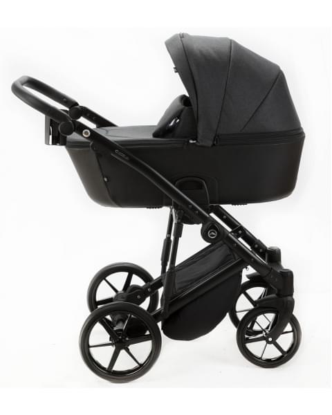 Детская коляска Adamex Mobi 2 в 1 M-PS112 (ГРАФИТ+ЧЕРН.КОЖА)