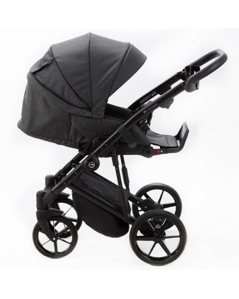 Детская коляска Adamex Mobi 2 в 1 M-PS112 (ГРАФИТ+ЧЕРН.КОЖА)