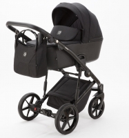 Детская коляска Adamex Mobi 2 в 1 M-PS37 Черный Кожа