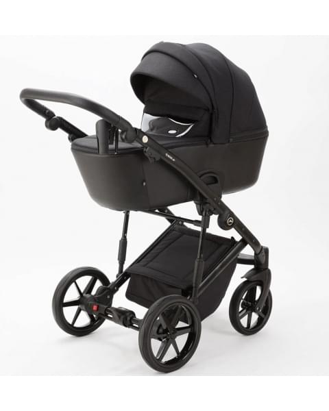 Детская коляска Adamex Mobi 2 в 1 M-PS37 Черный Кожа