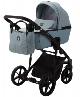 Детская коляска Adamex Mobi 2 в 1 M-PS41 (СЕР-ГОЛУБ.ТК+СЕР-ГОЛУБ.ПЕРФ.КОЖА)