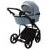 Детская коляска Adamex Mobi 2 в 1 M-PS41 (СЕР-ГОЛУБ.ТК+СЕР-ГОЛУБ.ПЕРФ.КОЖА)