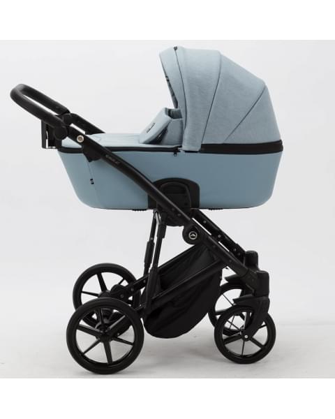 Детская коляска Adamex Mobi 2 в 1 M-PS41 (СЕР-ГОЛУБ.ТК+СЕР-ГОЛУБ.ПЕРФ.КОЖА)
