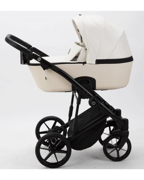 Детская коляска Adamex Mobi 3 в 1 M-PS106 (КРЕМОВЫЙ+ЗОЛОТО БЛЕСТКИ+КРЕМ.КОЖА)