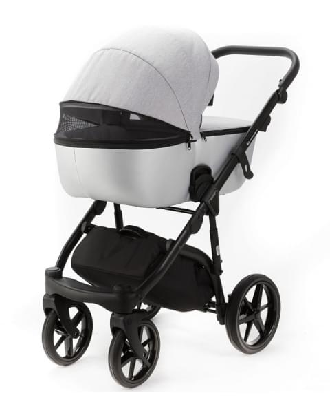 Детская коляска Adamex Nola 3 в 1 N-PS89 (СВ.СЕР + СЕРЕБРИСТАЯ КОЖА)