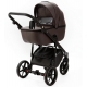 Детская коляска Adamex Nola Deluxe 3 в 1 N-SA28 (КОРИЧНЕВАЯ КОЖА)