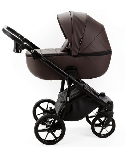 Детская коляска Adamex Nola Deluxe 3 в 1 N-SA28 (КОРИЧНЕВАЯ КОЖА)