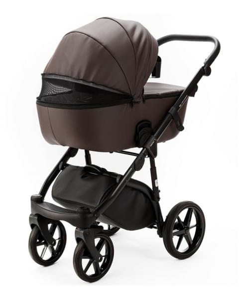 Детская коляска Adamex Nola Deluxe 3 в 1 N-SA28 (КОРИЧНЕВАЯ КОЖА)