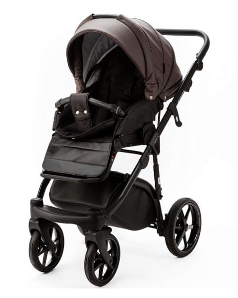 Детская коляска Adamex Nola Deluxe 3 в 1 N-SA28 (КОРИЧНЕВАЯ КОЖА)