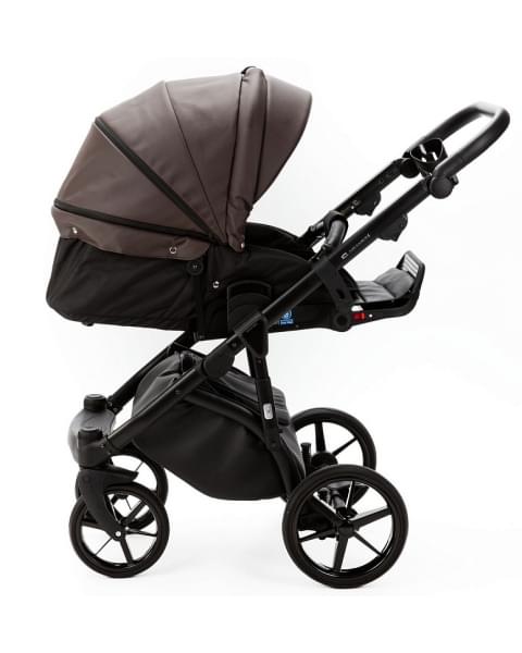 Детская коляска Adamex Nola Deluxe 3 в 1 N-SA28 (КОРИЧНЕВАЯ КОЖА)