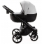Детская коляска Adamex Nola Deluxe 3 в 1 N-SD107 (СВ.СЕР.КОЖА + ЧЕРН.КОЖА)