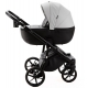 Детская коляска Adamex Nola Deluxe 3 в 1 N-SD107 (СВ.СЕР.КОЖА + ЧЕРН.КОЖА)