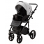 Детская коляска Adamex Nola Deluxe 3 в 1 N-SD107 (СВ.СЕР.КОЖА + ЧЕРН.КОЖА)