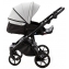 Детская коляска Adamex Nola Deluxe 3 в 1 N-SD107 (СВ.СЕР.КОЖА + ЧЕРН.КОЖА)