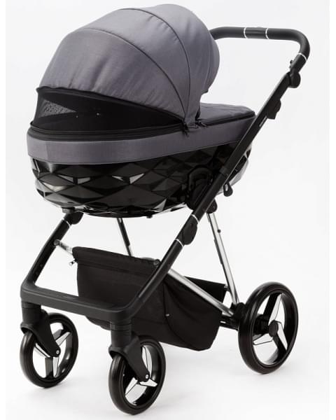 Детская коляска Adamex Quantum Special Edition 2 в 1 Q-TK681 (СЕРЫЙ+ХРОМ РАМА)