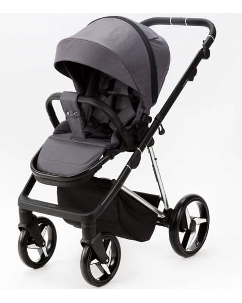 Детская коляска Adamex Quantum Special Edition 2 в 1 Q-TK681 (СЕРЫЙ+ХРОМ РАМА)