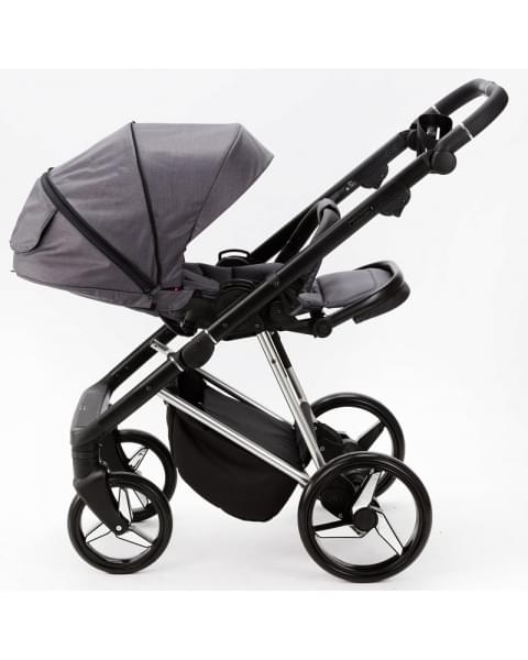 Детская коляска Adamex Quantum Special Edition 2 в 1 Q-TK681 (СЕРЫЙ+ХРОМ РАМА)
