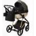 Детская коляска Adamex Quantum Star 2 в 1 Q-STAR58 (ЧЕРНЫЙ+ЗОЛОТОЙ ОРНАМЕНТ+ЗОЛОТО ДНО+ЗОЛОТО РАМА)