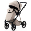 Детская коляска Adamex Quantum Superstar Deluxe 2 в 1 Q-STAR155-K (СВ.БЕЖ.КОЖА+СВ.БЕЖ.ДНО+БЕЖ.РАМА)