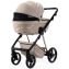 Детская коляска Adamex Quantum Superstar Deluxe 2 в 1 Q-STAR155-K (СВ.БЕЖ.КОЖА+СВ.БЕЖ.ДНО+БЕЖ.РАМА)