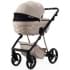 Детская коляска Adamex Quantum Superstar Deluxe 2 в 1 Q-STAR155-K (СВ.БЕЖ.КОЖА+СВ.БЕЖ.ДНО+БЕЖ.РАМА)
