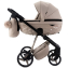 Детская коляска Adamex Quantum Superstar Deluxe 2 в 1 Q-STAR155-K (СВ.БЕЖ.КОЖА+СВ.БЕЖ.ДНО+БЕЖ.РАМА)