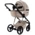 Детская коляска Adamex Quantum Superstar Deluxe 2 в 1 Q-STAR155-K (СВ.БЕЖ.КОЖА+СВ.БЕЖ.ДНО+БЕЖ.РАМА)