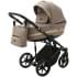 Детская коляска Adamex Rimini Deluxe 2 в 1 RI214 Т.БЕЖ.КОЖА+ЗОЛОТО.ОТДЕЛКА
