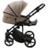 Детская коляска Adamex Rimini Deluxe 2 в 1 RI214 Т.БЕЖ.КОЖА+ЗОЛОТО.ОТДЕЛКА