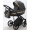 Детская коляска Adamex Rimini Deluxe 3 в 1 RI210 Т.СЕР.КОЖА+ЗОЛОТО.ОТДЕЛКА