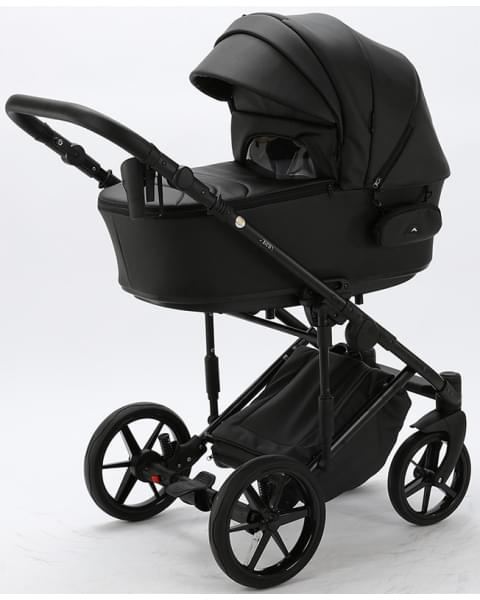 Детская коляска Adamex Zico Deluxe 3 в 1 Z-SA02 ЧЁРН.КОЖА